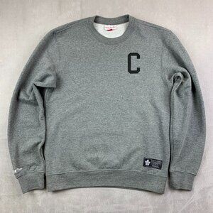 Mitchell & Ness Toronto Maple Leafs Mens Sweater Medium Gray Crewneck Captains C